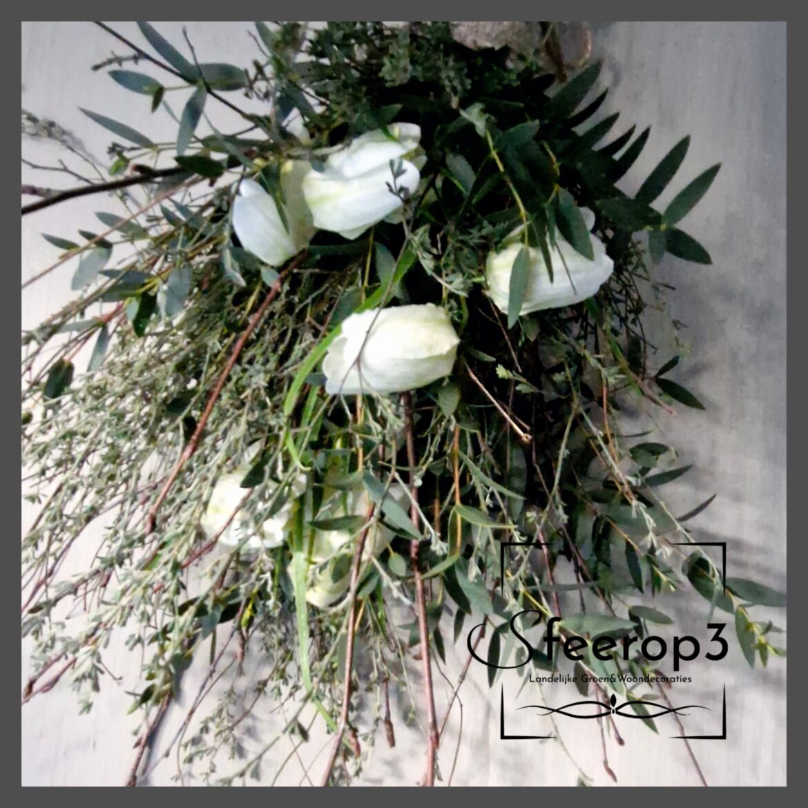 Toef met witte Kievitsbloemen - Afbeelding 2